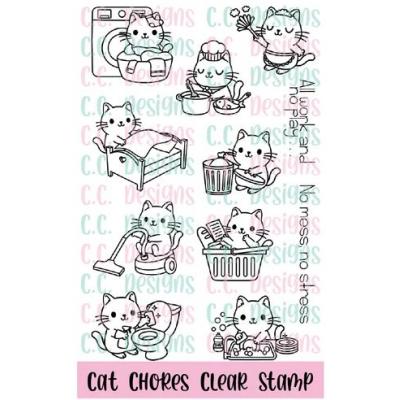 C.C. Designs Clear Stamps - Cat Chores
